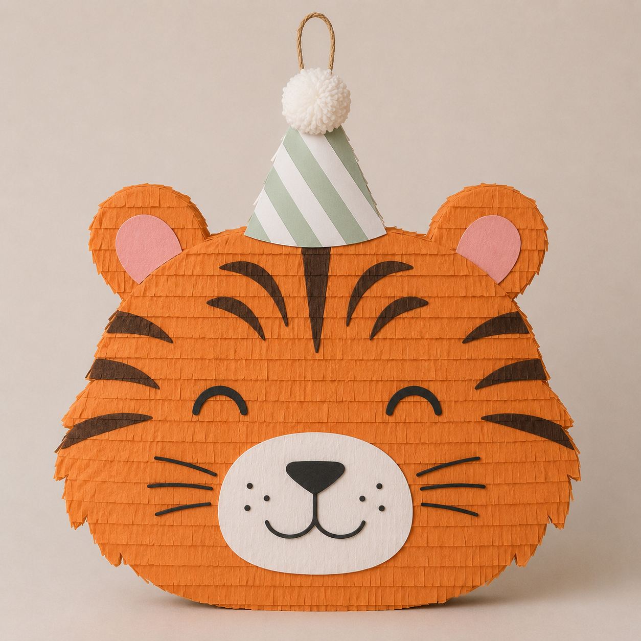 🐯 Party Tiger Piñata – Handmade Jungle Party Decoration for Birthdays, Safari Parties & Wild Animal-Themed Celebrations