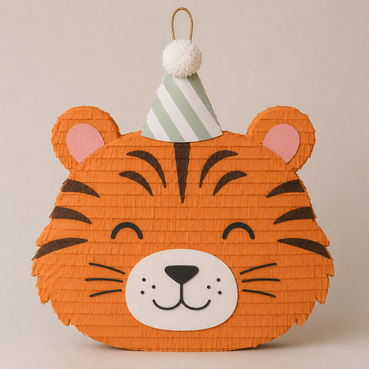🐯 Party Tiger Piñata – Handmade Jungle Party Decoration for Birthdays, Safari Parties & Wild Animal-Themed Celebrations