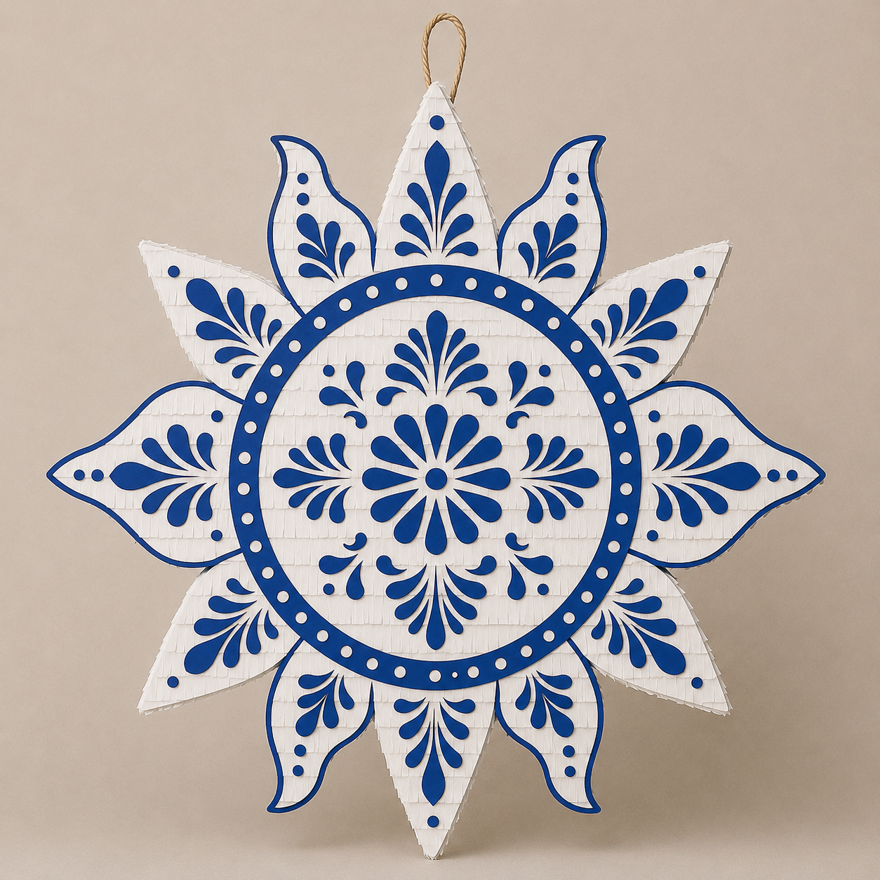 🌞 Talavera Sun Piñata – Handmade Mexican Folk Art Party Decoration for Weddings, Quinceañeras & Fiesta-Themed Celebrations
