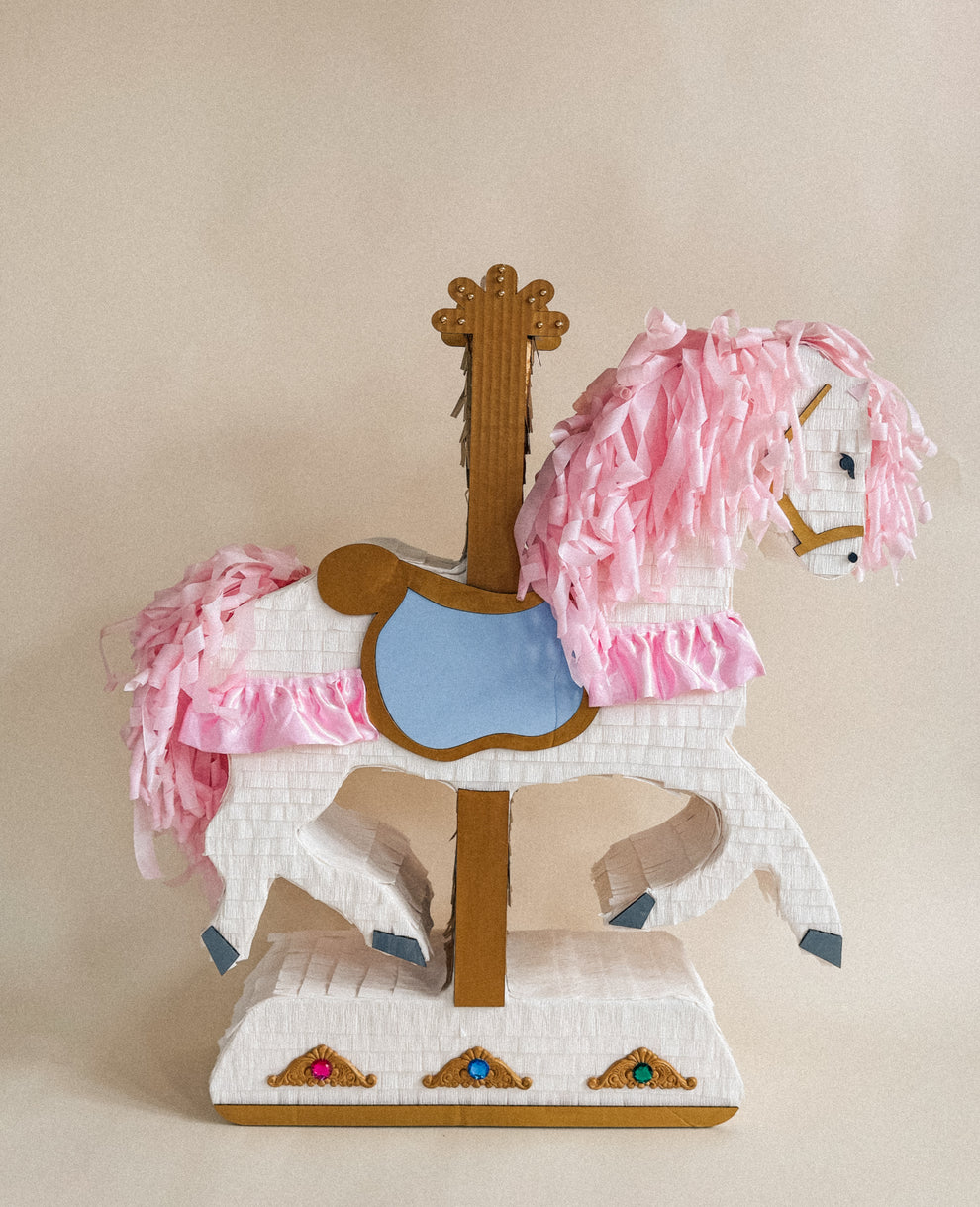 🎠 Horse Carousel Piñata – Handmade Fairground Centerpiece for Birthday ...