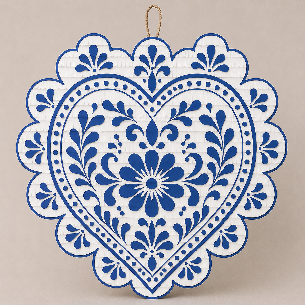 🏺 Talavera Heart Piñata – Handmade Mexican Folk Art Party Decoration for Weddings, Quinceañeras & Fiesta-Themed Celebrations