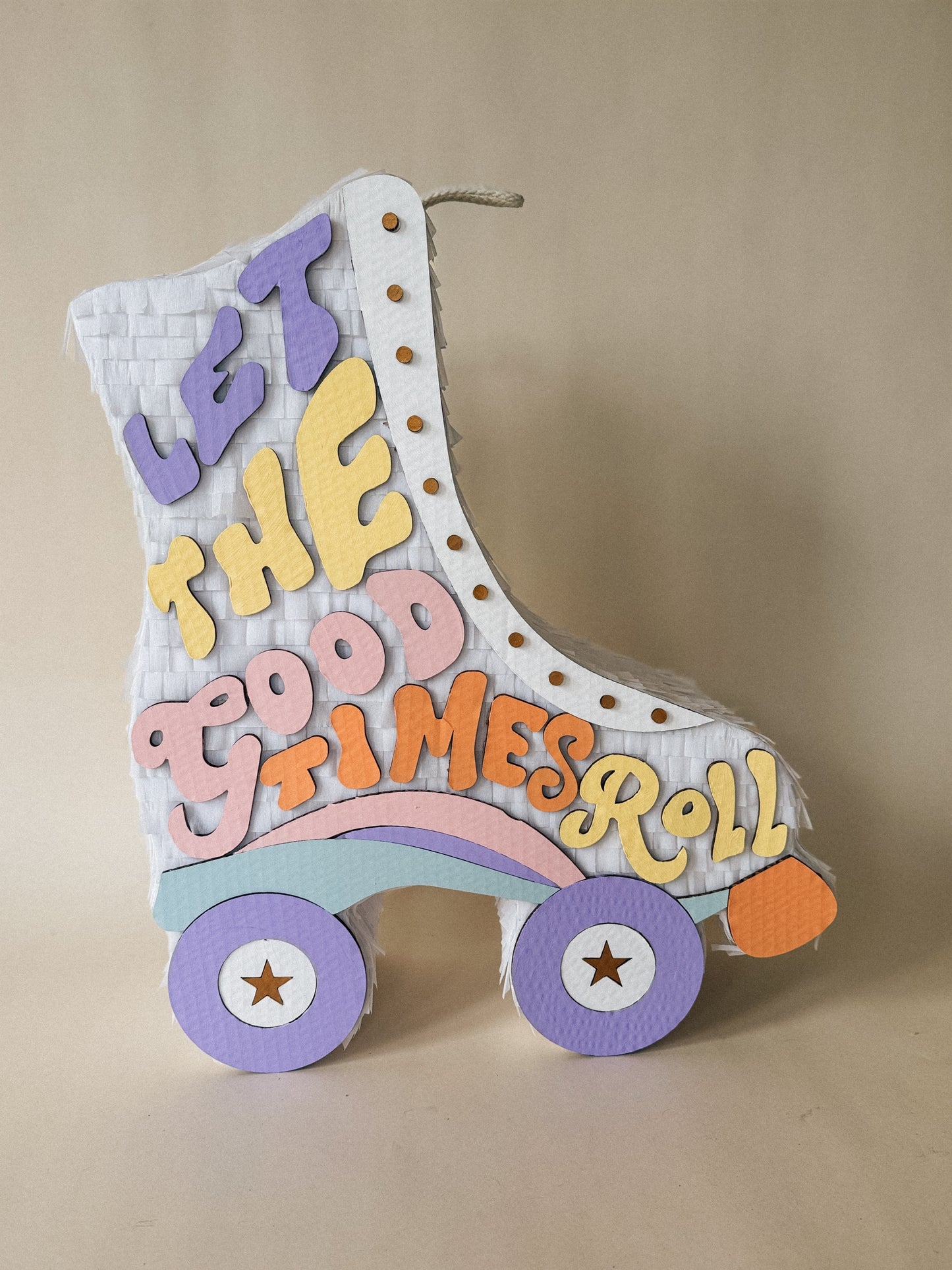 🛼 Roller Skate Piñata – Handmade Retro Party Decoration for Birthdays, Skating Parties & Groovy Celebrations