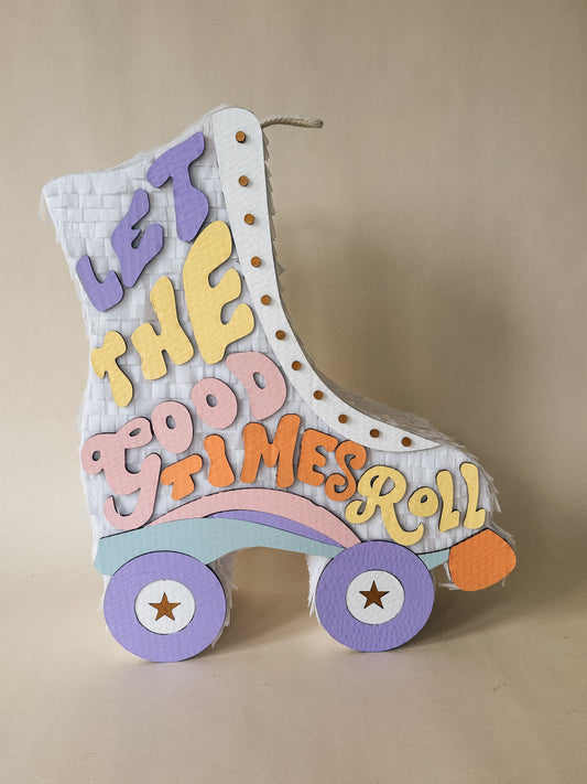 🛼 Roller Skate Piñata – Handmade Retro Party Decoration for Birthdays, Skating Parties & Groovy Celebrations