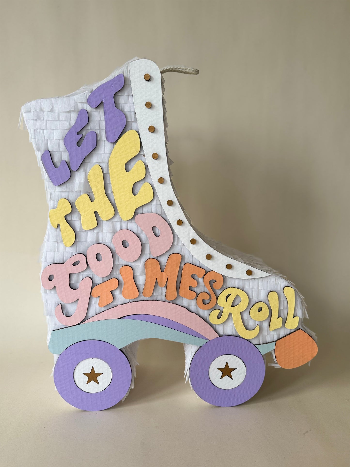 🛼 Roller Skate Piñata – Handmade Retro Party Decoration for Birthdays, Skating Parties & Groovy Celebrations