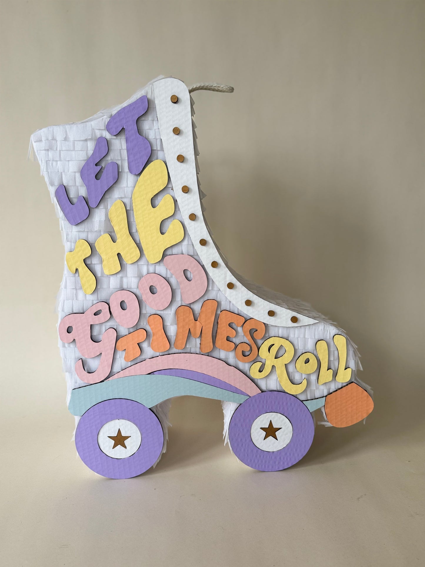 🛼 Roller Skate Piñata – Handmade Retro Party Decoration for Birthdays, Skating Parties & Groovy Celebrations