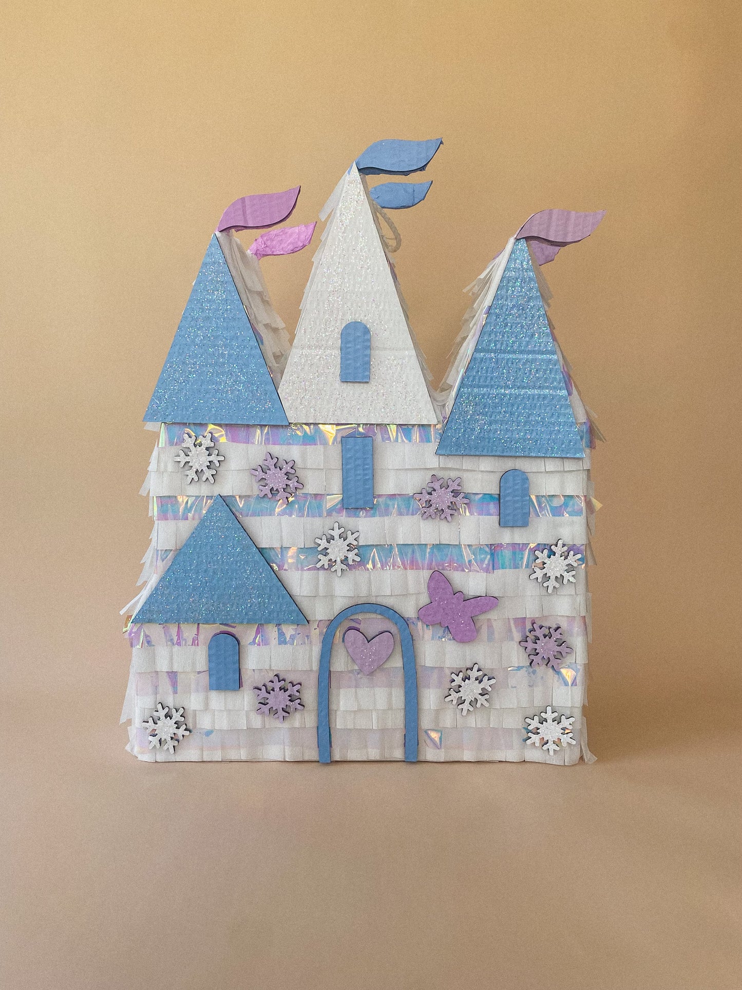 🏰 Enchanted Castle Piñata – Handmade Princess Party Decoration, Candy Holder