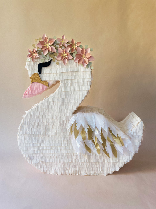 Princess Swan Piñata - Perfect for Princess-Themed Celebrations - Handcrafted & Eco-Friendly