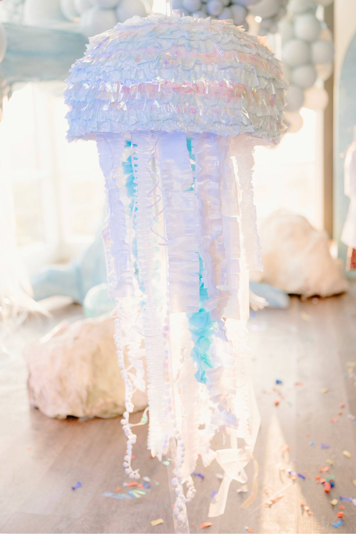 Ocean Adventure Jellyfish Piñata – Eco-Friendly, Custom Colors, Ideal for Sea-Themed Parties and Celebrations