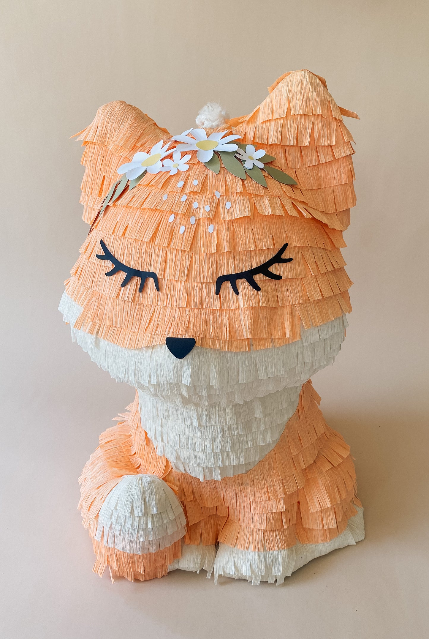 Cute 3D Woodland Fox Piñata – Customizable, Eco-Friendly, Ideal for Animal-Themed Parties and Nature Celebrations