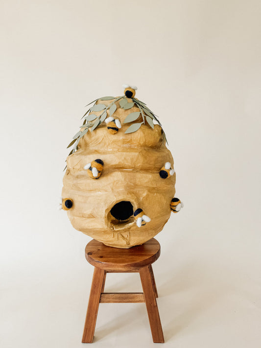 🐝 Honey Beehive Piñata – Handmade 24” Bee Party Decoration & Candy Holder