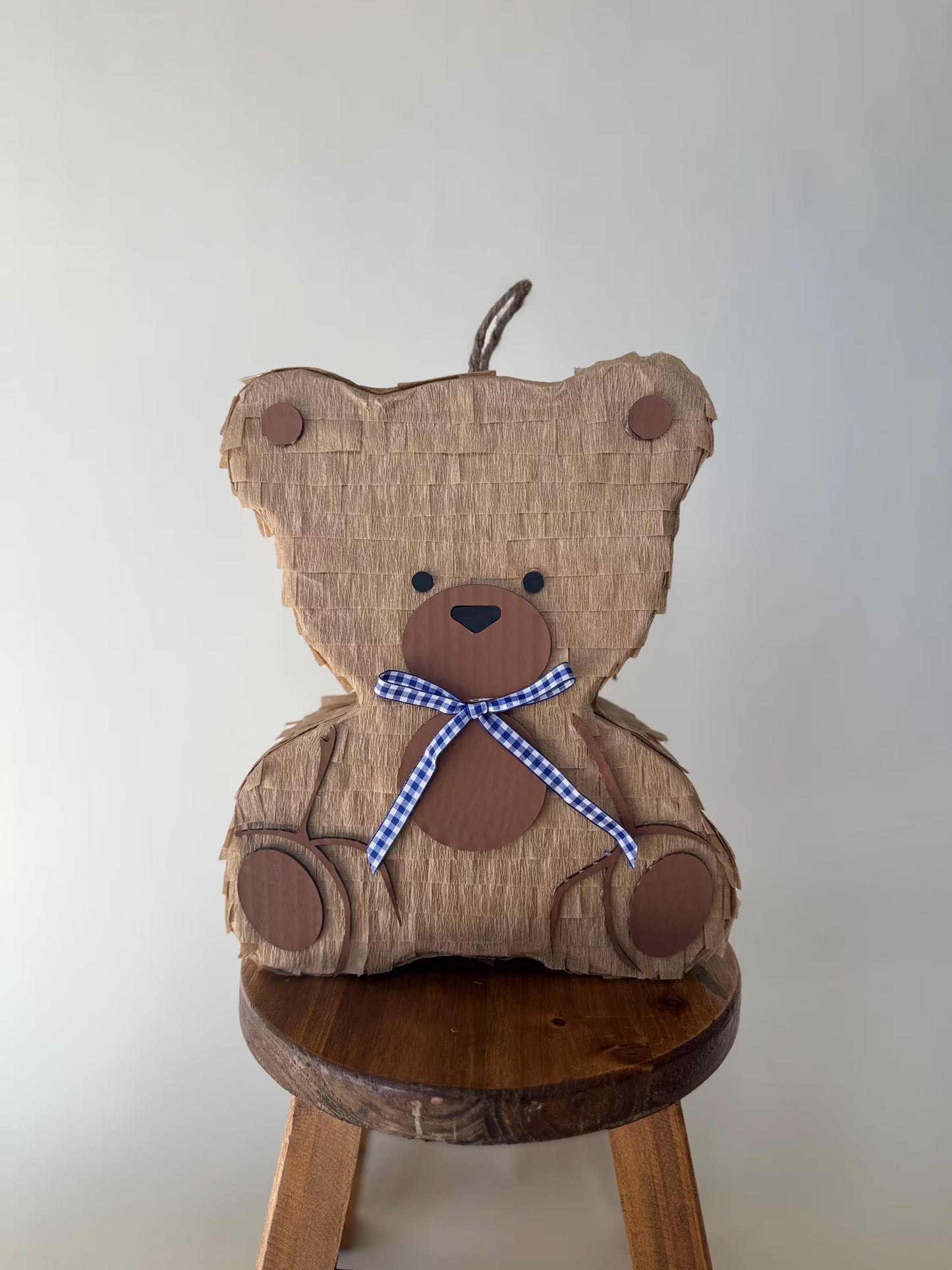 🧸 Small Teddy Bear Piñata – Handmade 12” Party Decoration for Baby Showers, Birthdays & Kids’ Celebrations