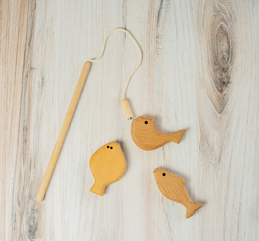 Wooden Magnetic Fishing Game for Kids set #1 , small